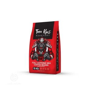 دانه قهوه میکس 100% روبوستا قرمز تام کینز (15 کیلوگرم)